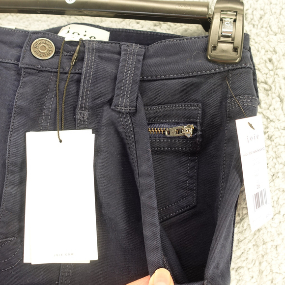 JOIE High Rise Park Skinny G NAVY Size 26 - Picture 11 of 13